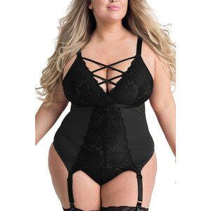 3647 Plus Size Lingerie 2 Black